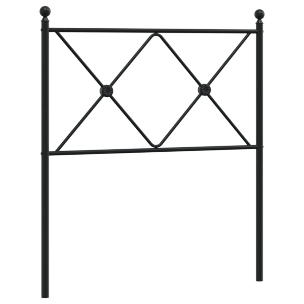 (80 cm) vidaXL Metal Headboard Bedroom Home Bed Header Bed Headboard Black 107 cm