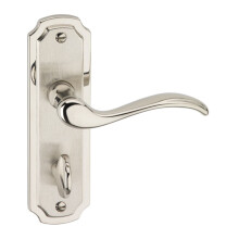 (Satin Nickel Bathroom) Metal Lever Latch Door Handles Set Round Rose