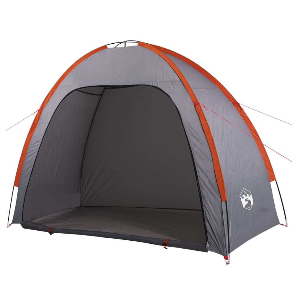 Vidaxl (Grey And Orange, 200 X 163 X 190 Cm) Storage Tent Outdoor Lightweight Tent Bike Utility Tent Waterproof