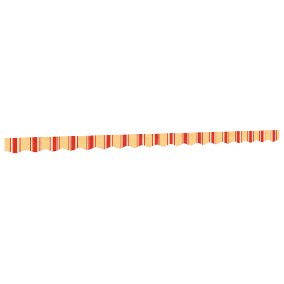 Vidaxl ( And 4,5 M) Replacement Fabric For Awning Sunshade Canopy Cloth Valance Stripe Yellow/Orange