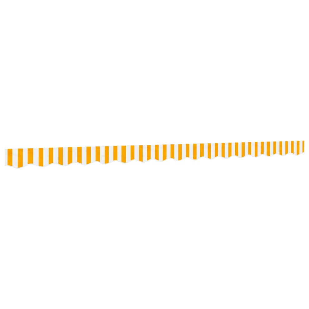 Vidaxl (Yellow And White, 4 M) Replacement Fabric For Awning Sunshade Canopy Cloth Valance Stripe