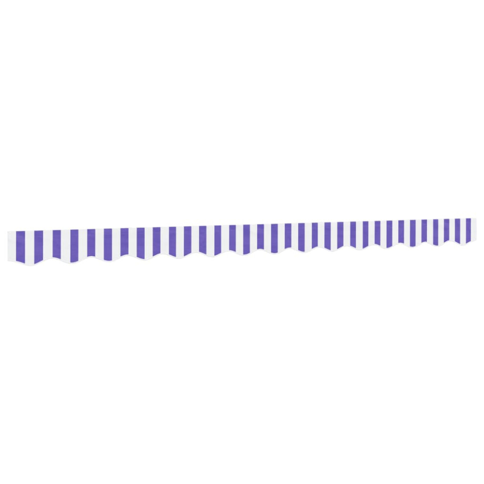 Vidaxl ( And 3,5 M) Replacement Fabric For Awning Sunshade Canopy Cloth Valance Stripe Blue/White