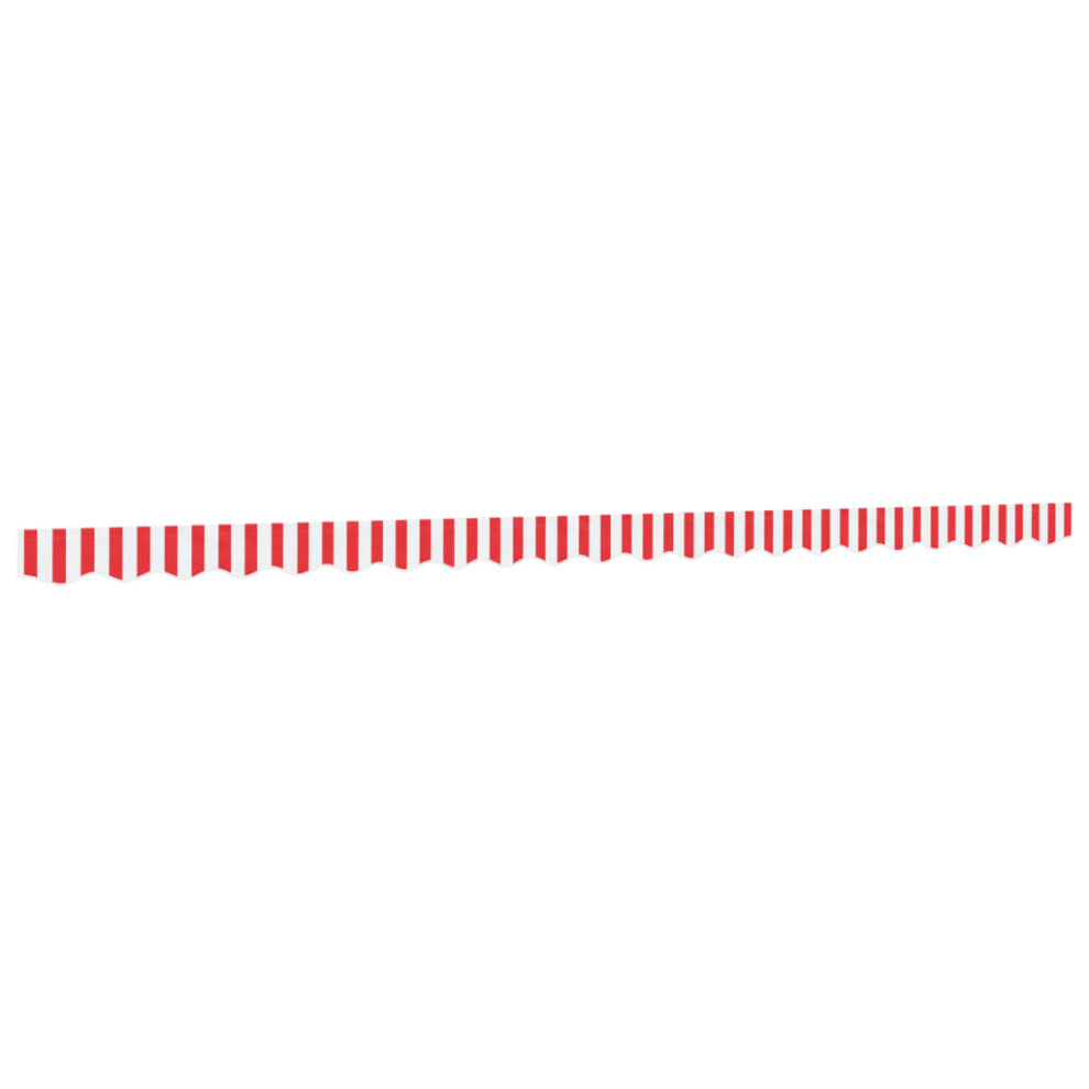 (red and white, 5 m) vidaXL Replacement Fabric for Awning Sunshade Canopy Cloth Valance Stripe