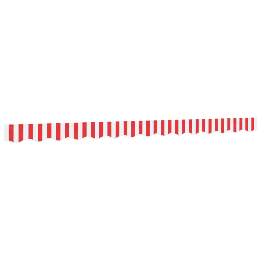 Vidaxl ( And 3,5 M) Replacement Fabric For Awning Sunshade Canopy Cloth Valance Stripe Red/White