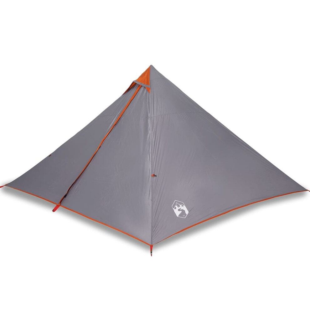 (Grey And orange) vidaXL Family Tent Tipi 7-Person Lightweight Camping Tent Green Waterproof