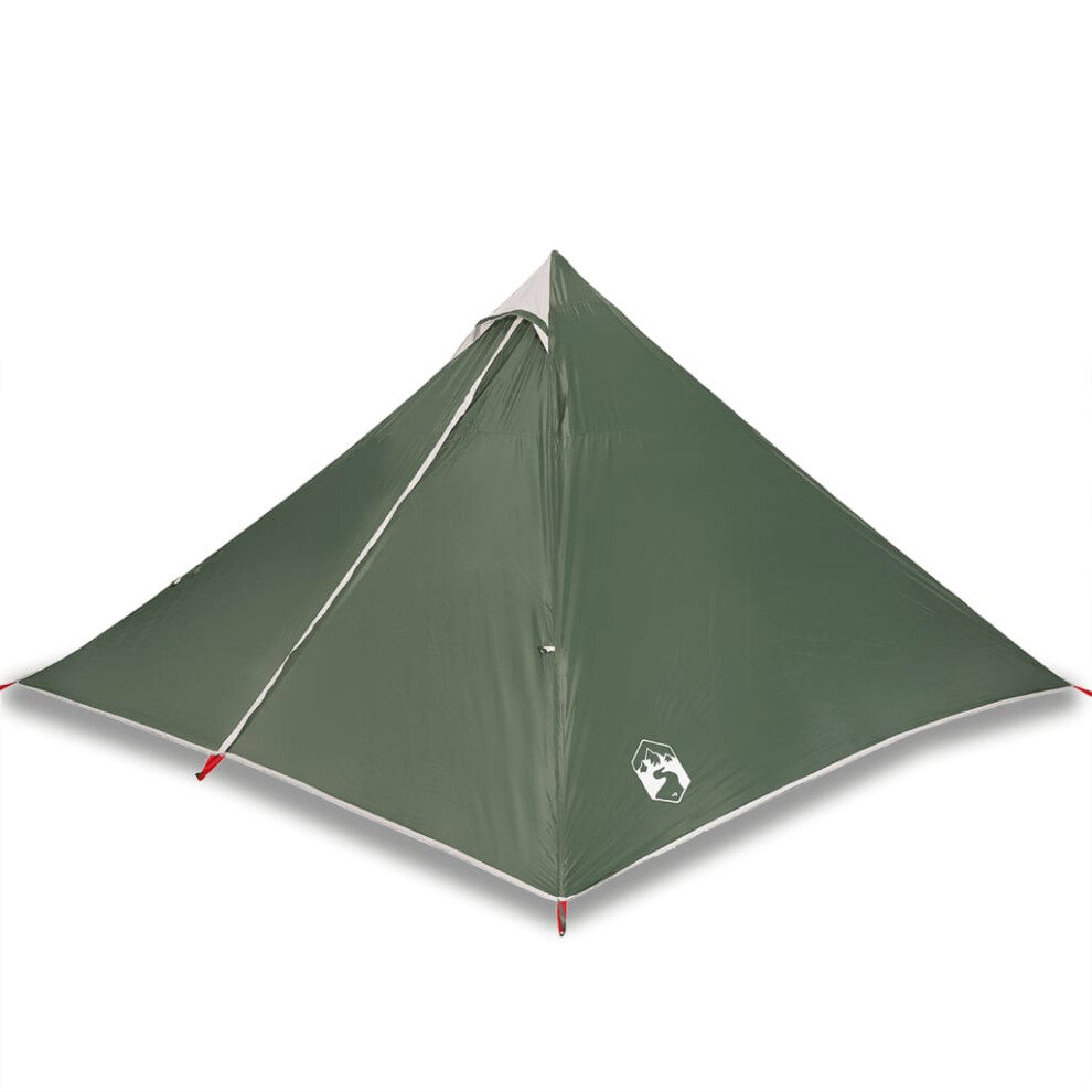 (Green) vidaXL Family Tent Tipi 7-Person Lightweight Camping Tent Green Waterproof