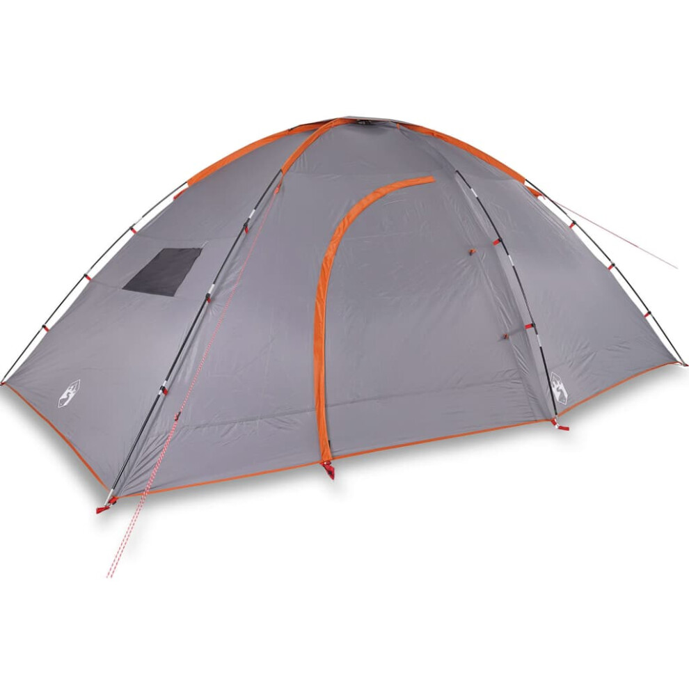 (Grey and orange) vidaXL Camping Tent 8-Person Lightweight Tent Outdoor Dome Tent Waterproof