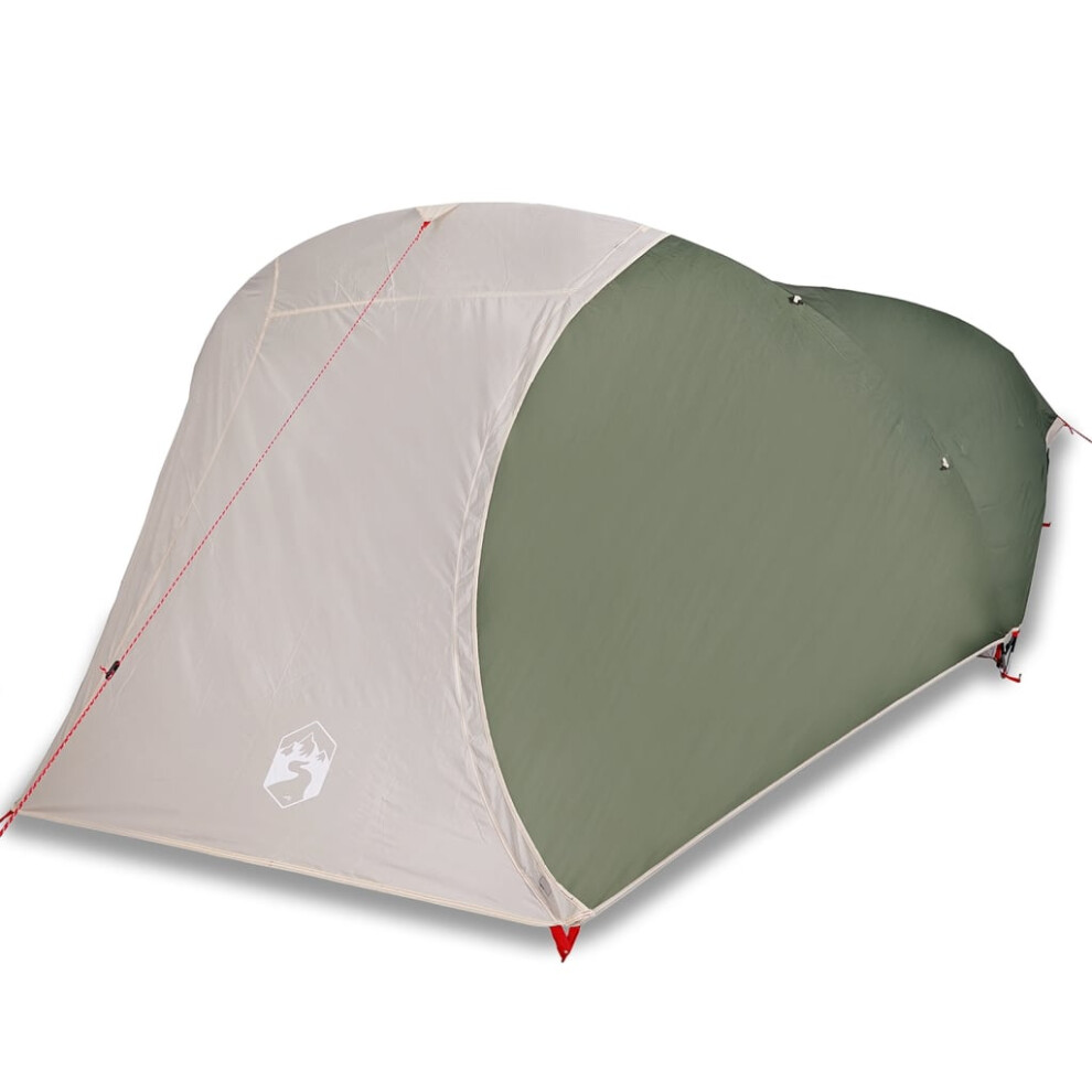 (Green) vidaXL Camping Tent Dome 4-Person Lightweight Tent Grey and Orange Waterproof