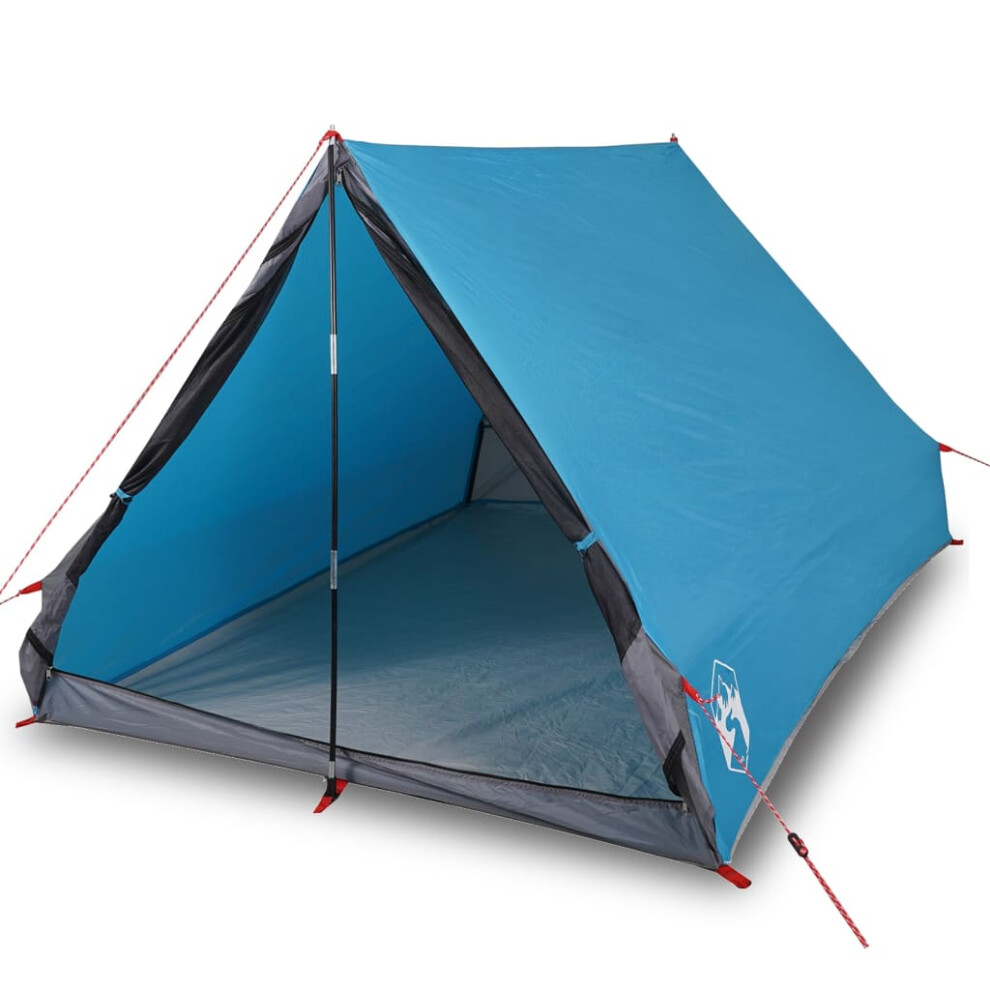 (Blue) vidaXL Camping Tent A-Frame 2-Person Dome Tent Blackout Fabric Waterproof