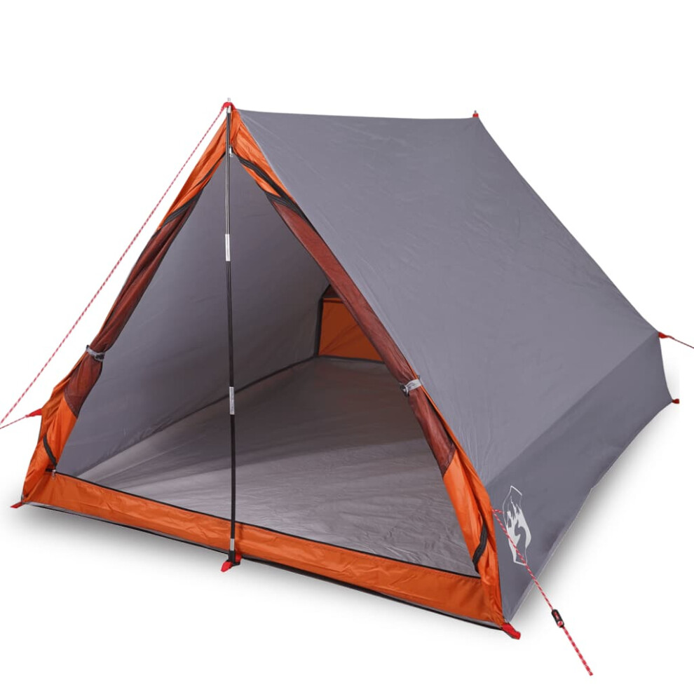 (Grey and orange) vidaXL Camping Tent A-Frame 2-Person Lightweight Dome Tent Green Waterproof