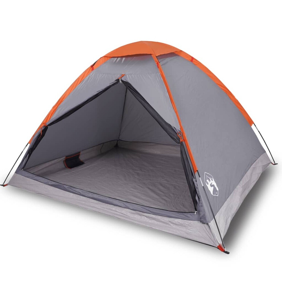 (Grey And orange, 190 X 135 X 102/107 cm) vidaXL Camping Tent Dome 2-Person Lightweight Tent Dome Tent Blue Waterproof