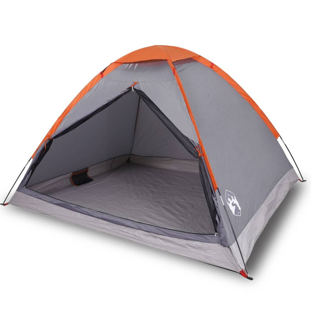 (Grey and orange, 240 x 210 x 126/132 cm) vidaXL Camping Tent Dome 2-Person Lightweight Tent Dome Tent Blue Waterproof