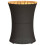 VidaXL (black) vidaXL Garden Side Table Dining Table Drum Shape Poly Rattan and Solid Wood 5