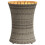 VidaXL (grey) vidaXL Garden Side Table Dining Table Drum Shape Poly Rattan and Solid Wood 5
