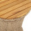 VidaXL (beige) vidaXL Garden Side Table Dining Table Drum Shape Poly Rattan and Solid Wood 8