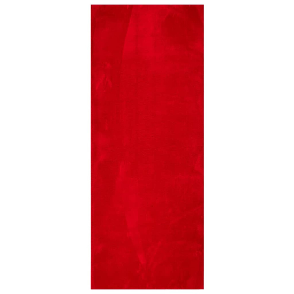 (red, 80 x 200 cm) vidaXL Rug Short Pile Soft and Washable Floor Mat Area Rug Bedroom Carpet