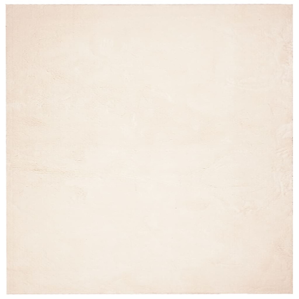 Vidaxl (Beige, 160 X 160 Cm) Rug Short Pile Soft And Washable Floor Mat Area Rug Bedroom Carpet