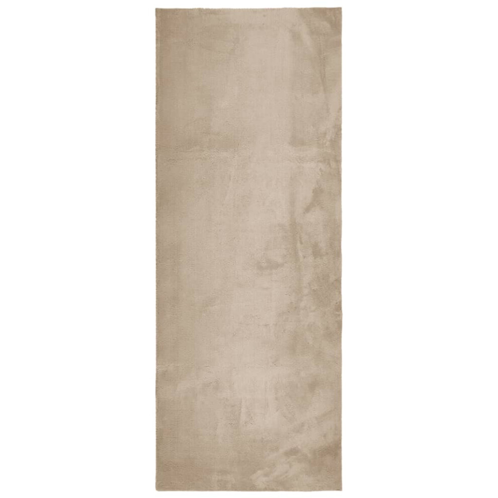 Vidaxl (Sand, 80 X 200 Cm) Rug Short Pile Soft And Washable Floor Mat Area Rug Bedroom Carpet