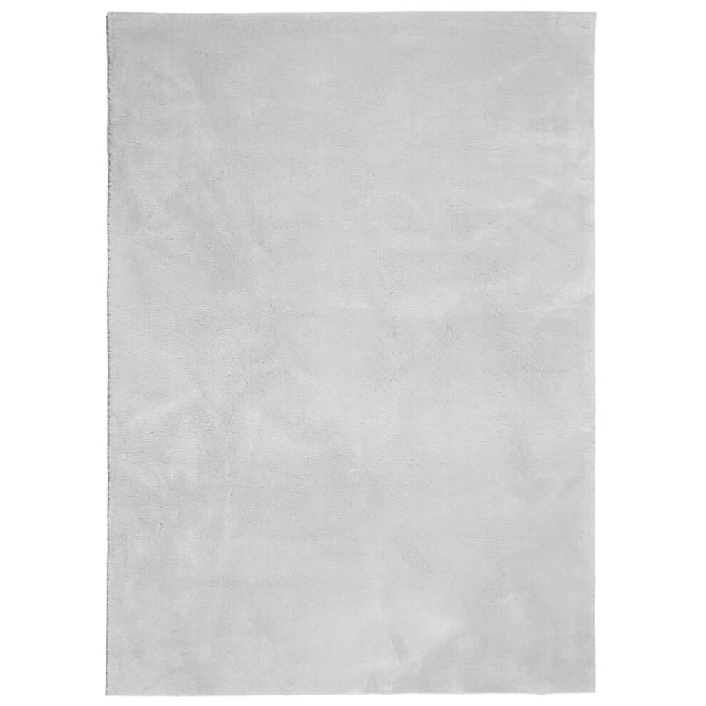 Vidaxl (Grey, 160 X 230 Cm) Rug Short Pile Soft And Washable Floor Mat Area Rug Bedroom Carpet