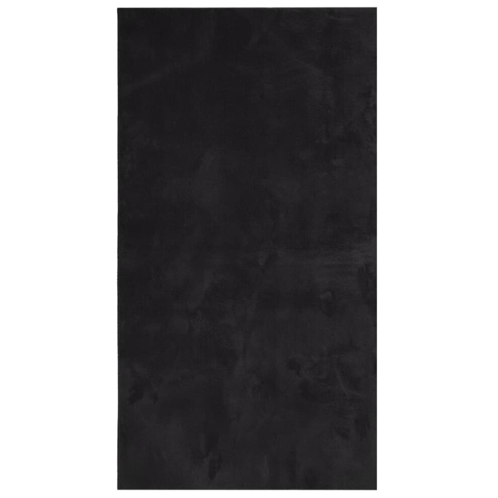 Vidaxl (Black, 80 X 150 Cm) Rug Short Pile Soft And Washable Floor Mat Area Rug Bedroom Carpet