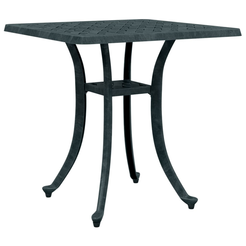 Vidaxl (Green) Garden Table Outdoor Table Patio Dining Table Bronze Cast Aluminium