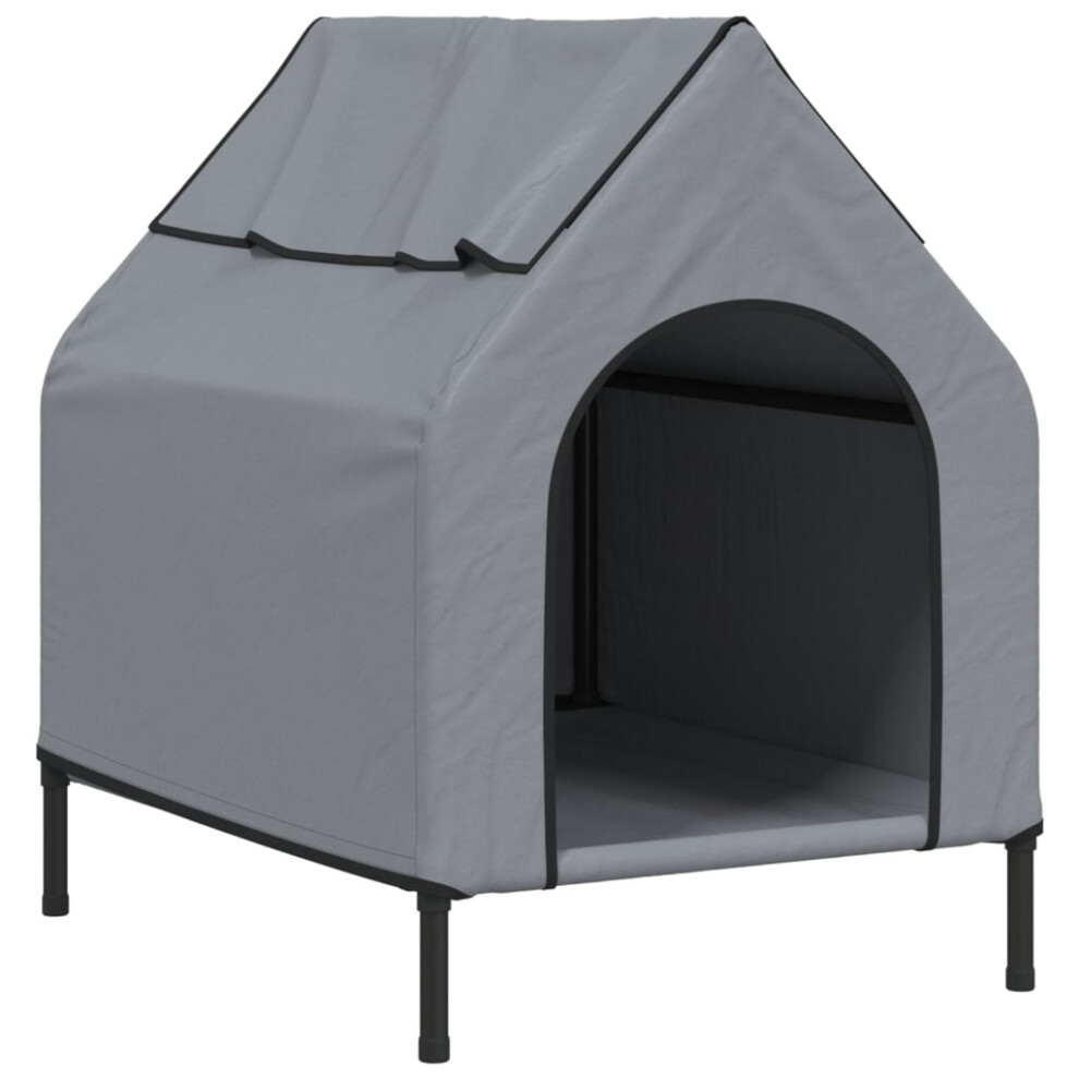 Vidaxl (90 X 65 X 85 Cm) Dog House Elevated Dog Pet Shelter Dog Kannel Oxford Fabric And Steel