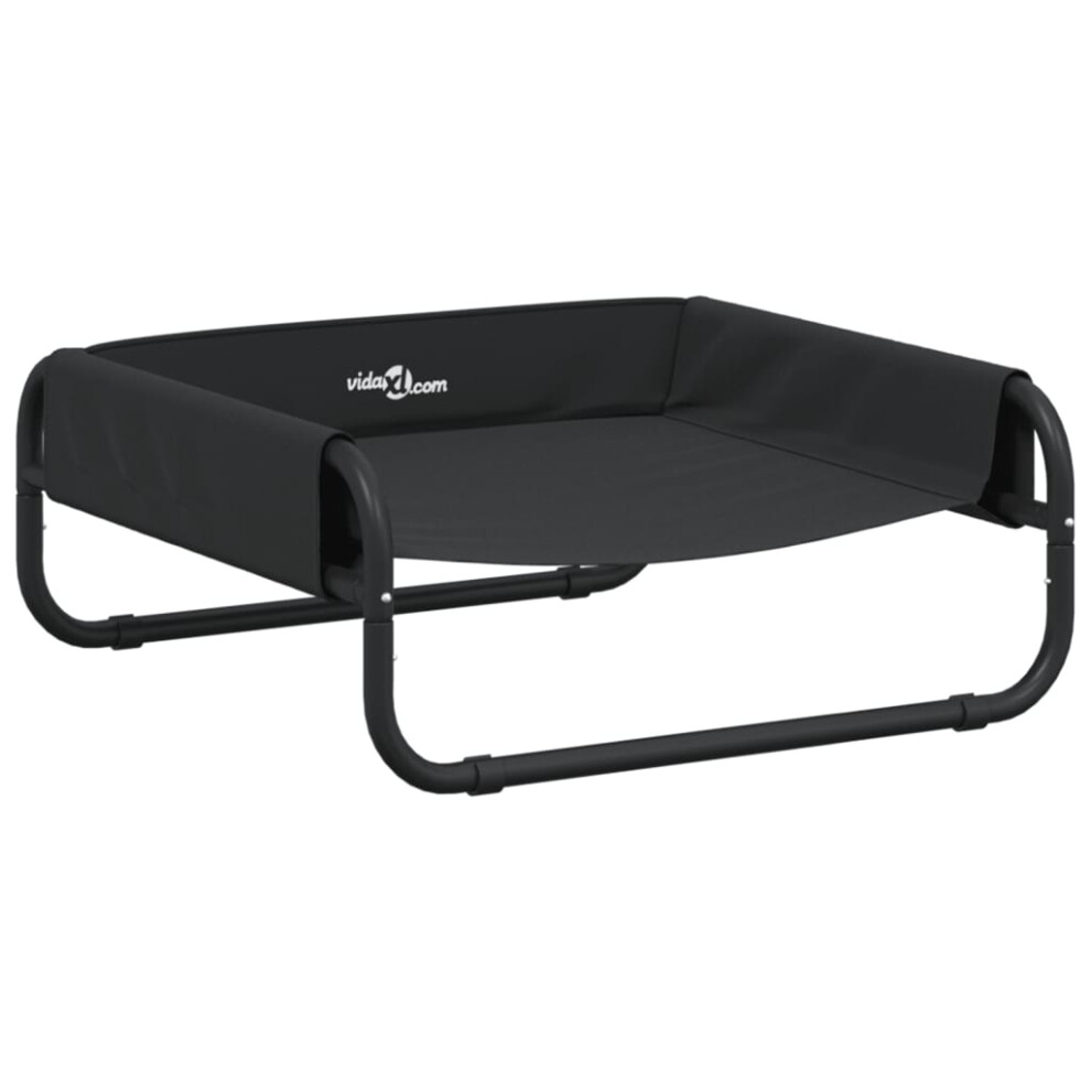 Vidaxl (57 X 57 X 24 Cm) Elevated Dog Bed Raised Dog Cot Oxford Fabric And Steel Anthracite