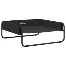 (85 x 85 x 33 cm) vidaXL Elevated Dog Bed Raised Dog Cot Anthracite Oxford Fabric and Steel