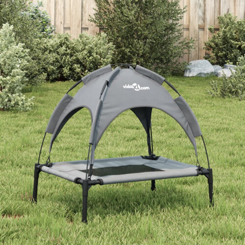 VidaXL vidaXL Hundeliege mit Dach Anthrazit Oxford-Gewebe und Stahl 2
