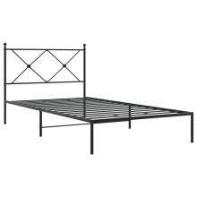 (black, 107x203cm/with headboard) vidaXL Metal Bed Frame with Headboard and Footboard Bed Base Black 80x200 cm