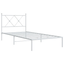 (white, 90x190 cm/with headboard) vidaXL Metal Bed Frame with Headboard and Footboard Bed Base Black 80x200 cm