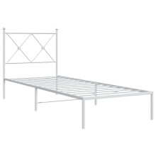 (white, 80x200 cm/with headboard) vidaXL Metal Bed Frame with Headboard and Footboard Bed Base Black 80x200 cm