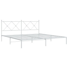 (white, 180x200 cm/with headboard) vidaXL Metal Bed Frame with Headboard and Footboard Bed Base Black 80x200 cm