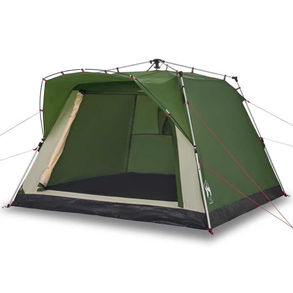 (Green) vidaXL Camping Tent Cabin 4-Person Lightweight Dome Tent Green Quick Release