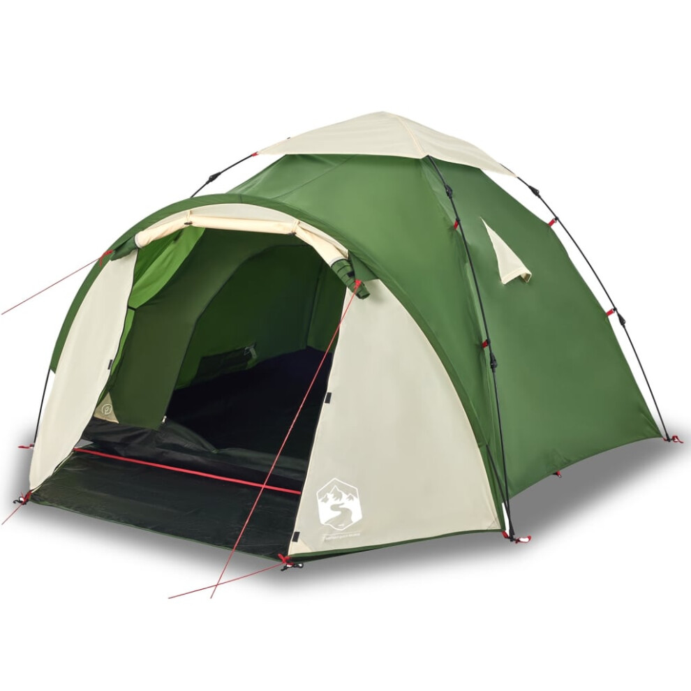 (Green) vidaXL Camping Tent Dome 3-Person Lightweight Dome Tent Green Quick Release