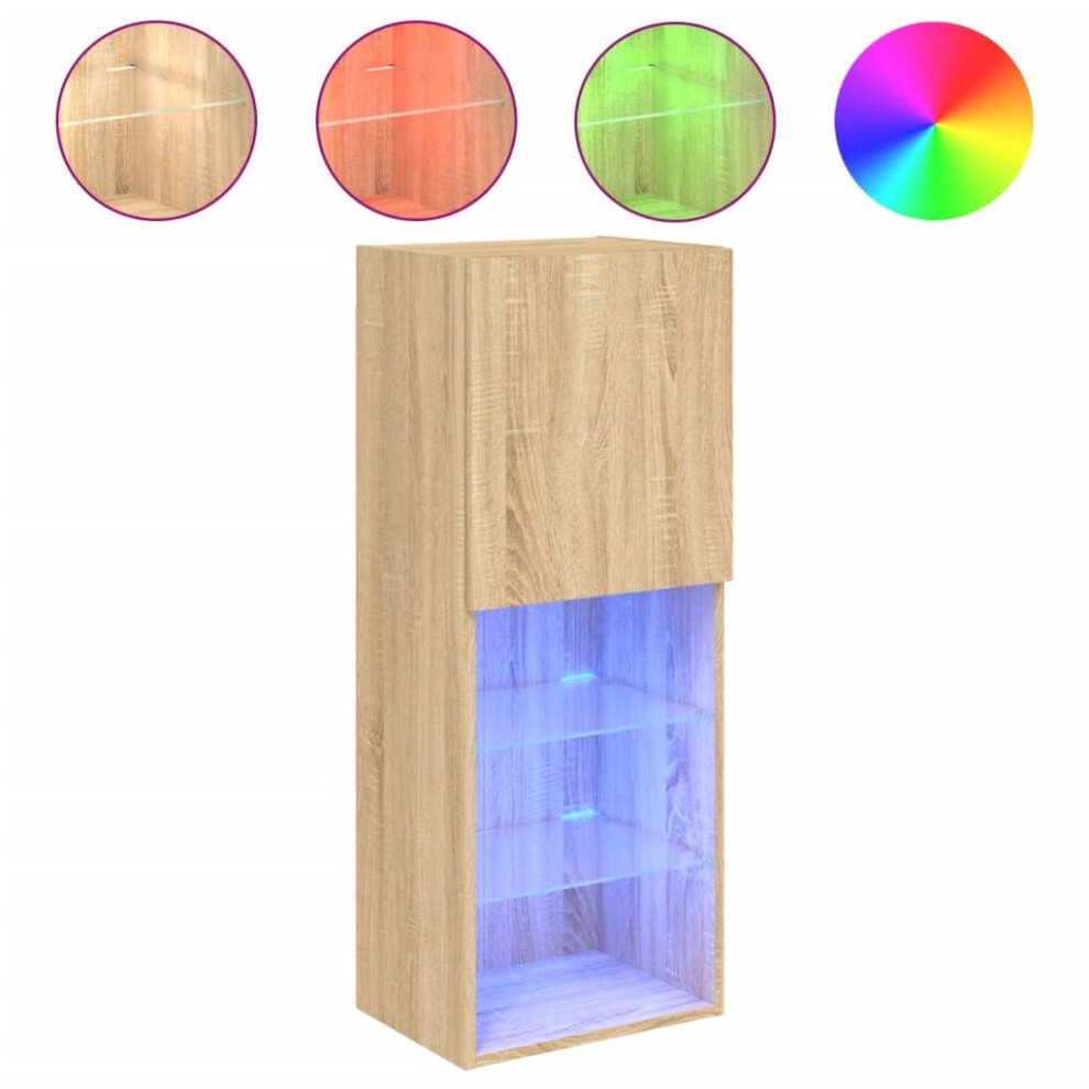 Vidaxl (Sonoma Oak, 40.5 X 30 X 102 Cm/ 1 Pcs) Tv Cabinets With Led Lights Tv Stand Tv Units Entertainment Centre