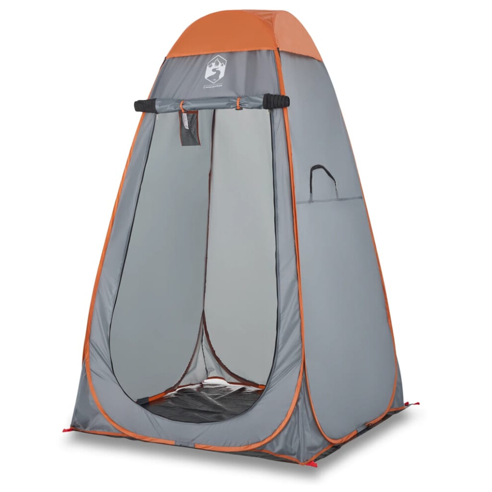 (Grey and orange) vidaXL Privacy Tent Toilet Tent Shower Changing Tent Green Pop-up Waterproof