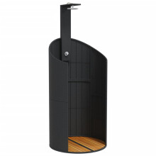 (black, 100 x 100 x 241.5 cm) vidaXL Outdoor Shower Garden Beach Pool Shower Poly Rattan and Acacia Wood