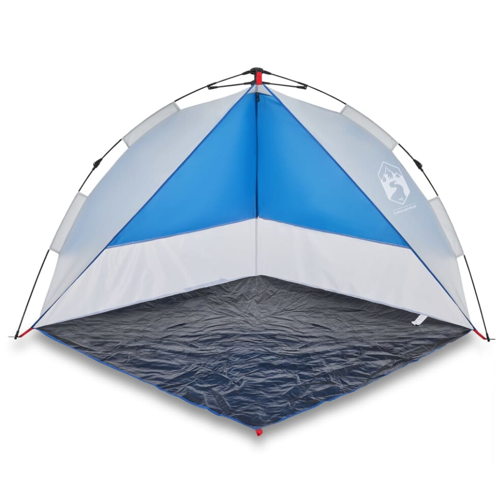 (Azure blue) vidaXL Beach Tent Lightweight Tent Camping Tent Grey Quick Release Waterproof