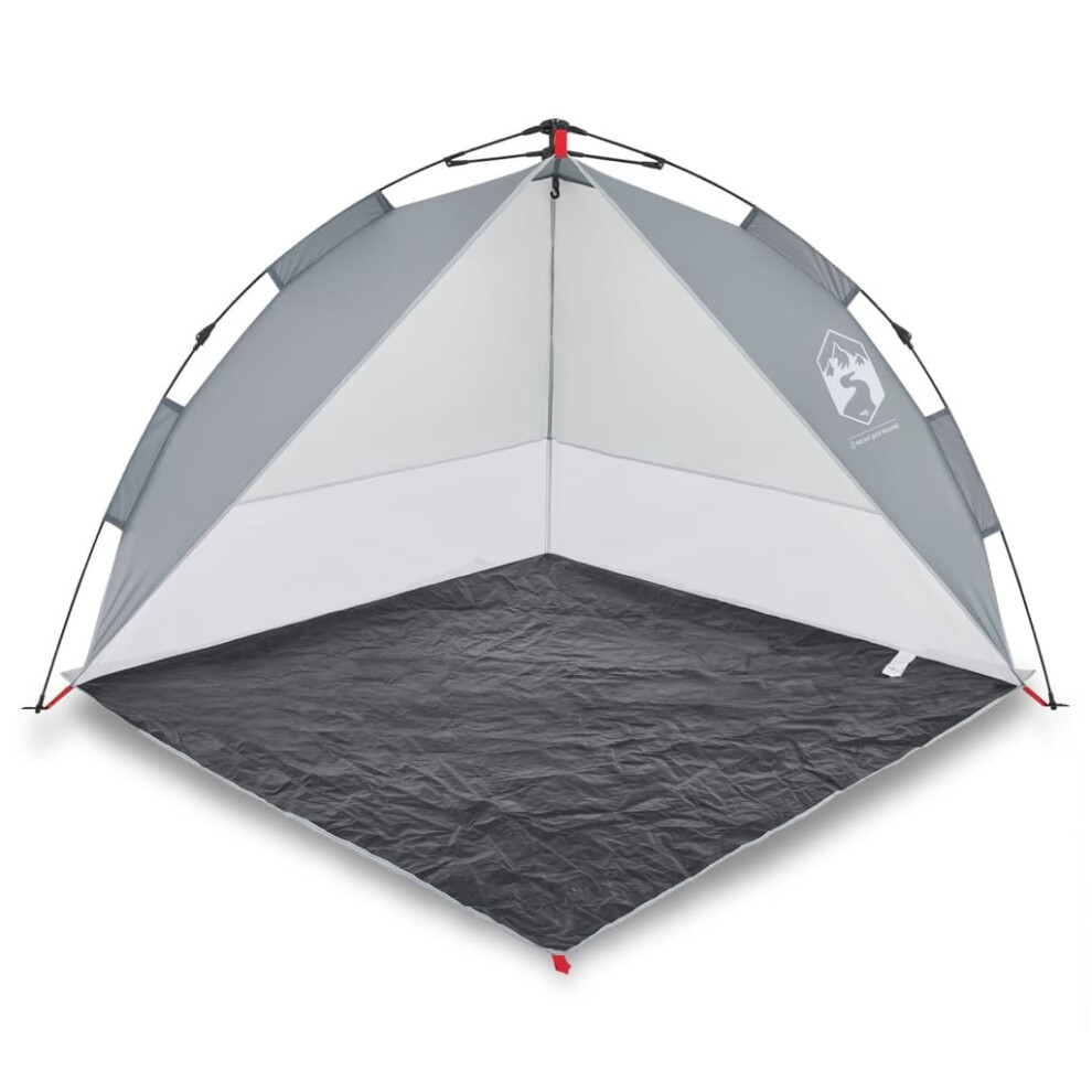 (Grey) vidaXL Beach Tent Lightweight Tent Camping Tent Grey Quick Release Waterproof