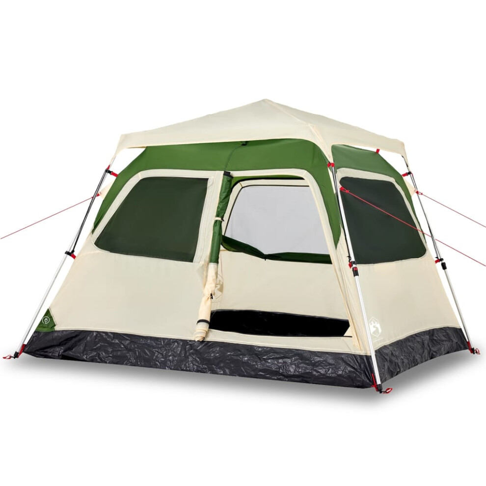 Vidaxl (Green, 255 X 222 X 165 Cm) Family Tent Dome 8-Person Lightweight Tent Camping Tent Quick Release