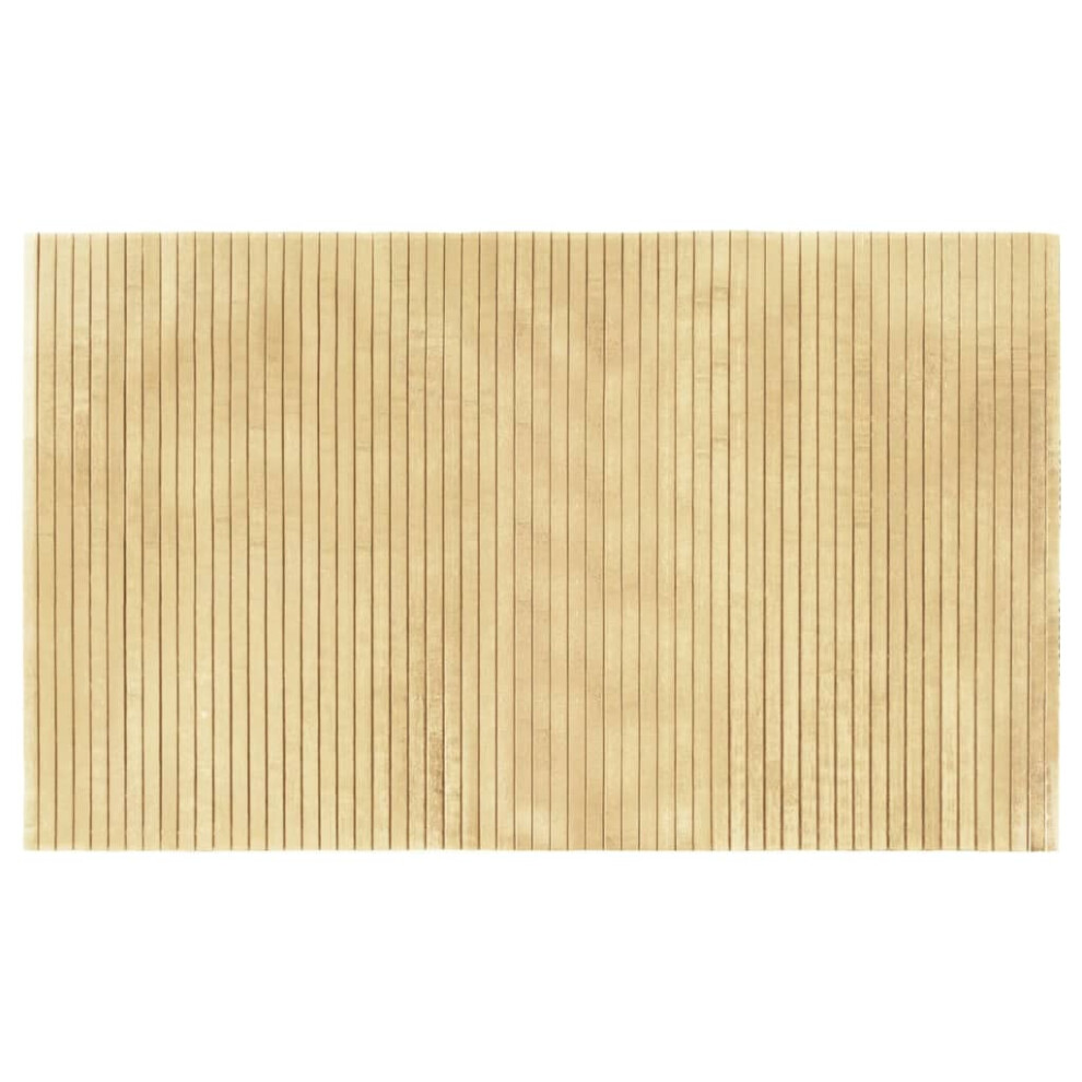 (light natural, 60 x 100 cm) vidaXL Rug Floor Mat Area Rug Hallway Mat Carpet Runner Square Nature Bamboo