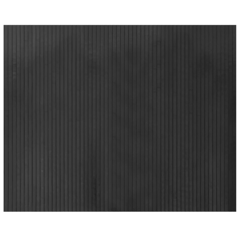 Vidaxl Rug Rectangular Grey 80X100 Cm Bamboo, Grey - Image 2
