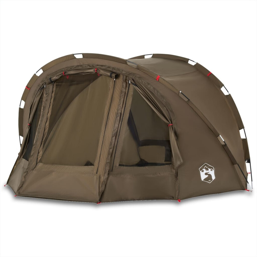 (Olive green) vidaXL Fishing Tent 4-Person Lightweight Tent Camping Tent Olive Waterproof