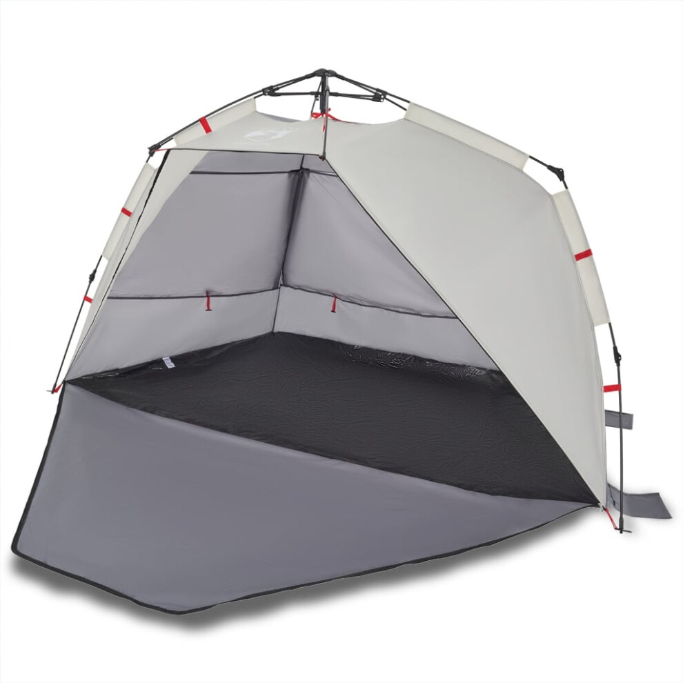 (Grey, 255 x 145 x 142 cm) vidaXL Beach Tent 2-Person Lightweight Tent Grey Quick Release Waterproof