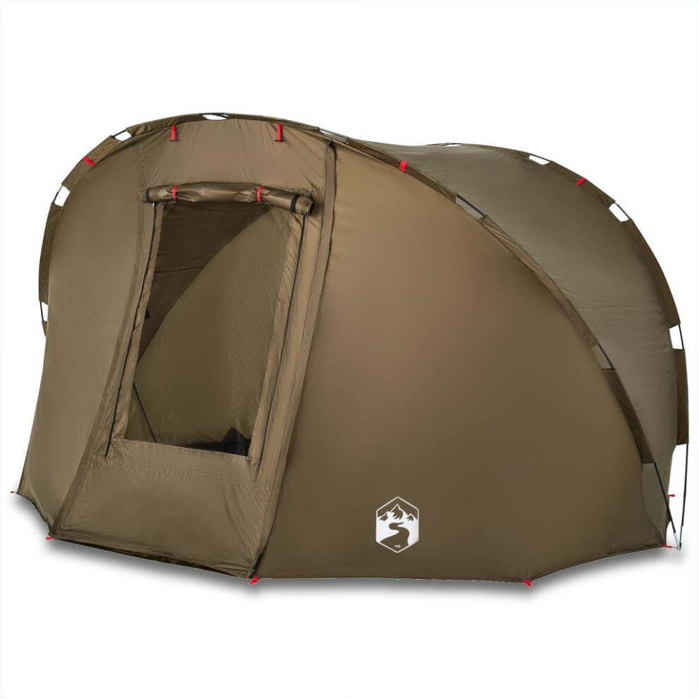 (Olive green) vidaXL Fishing Tent 5-Person Lightweight Camping Tent Camouflage Waterproof