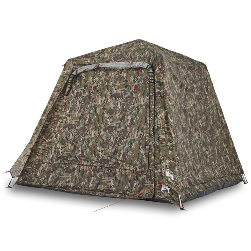 (Camouflage) vidaXL Fishing Tent 4-Person Lightweight Camping Tent Camouflage Quick Release