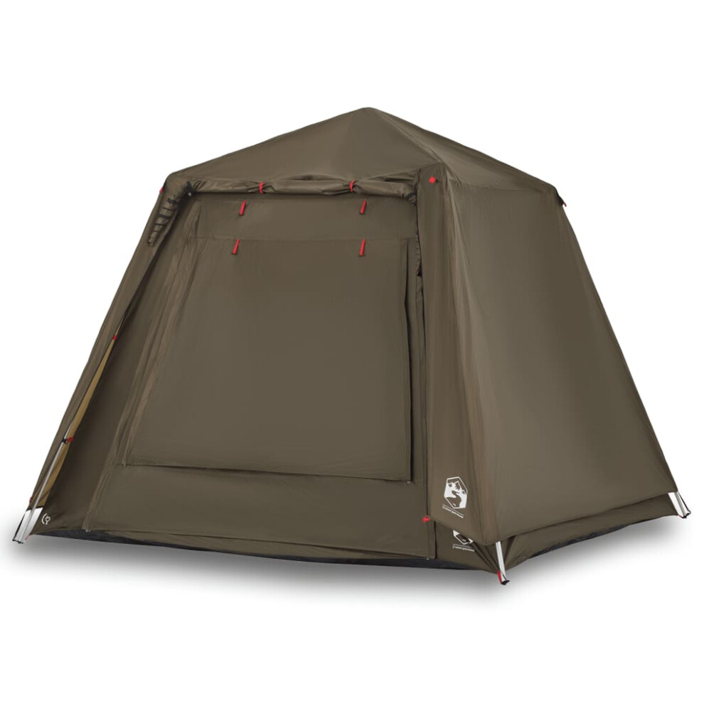 (Olive green) vidaXL Fishing Tent 4-Person Lightweight Camping Tent Camouflage Quick Release