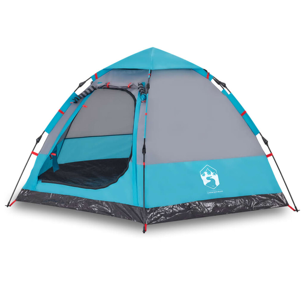 (Blue, 273 x 273 x 129 cm) vidaXL Camping Tent Cabin 4-Person Lightweight Dome Tent Blue Quick Release