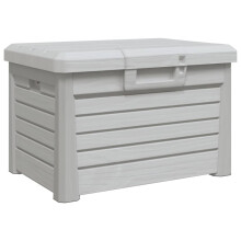 (grey) vidaXL Outdoor Cushion Box Patio Garden Storage Box Deck Box Polypropylene